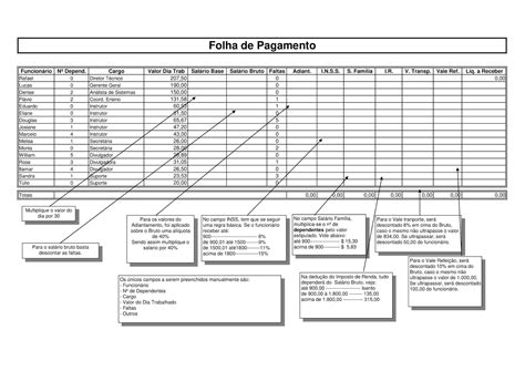 Você pode baixar nosso modelo no formato planilha do excel. Folha de Pagamento - Excel - Professor Dian Eric