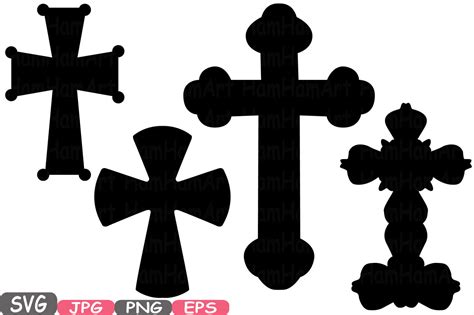 Christian Cross Svg Silhouette Cutting Files Jesus Cross Religious