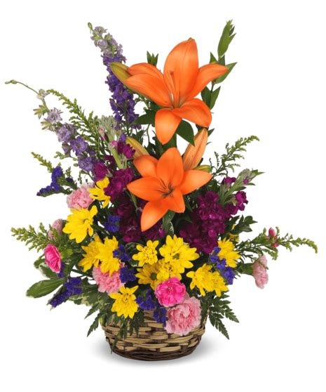 Mixed Basket Of Flowers Floral Arrangement In Minneapolis Mn Schaaf