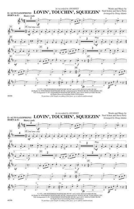 Lovin Touchin Squeezin E Flat Alto Saxophone By Digital Sheet Music For Download