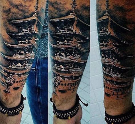 50 Japanese Temple Tattoo Designs For Men Buddhist Ink Ideas