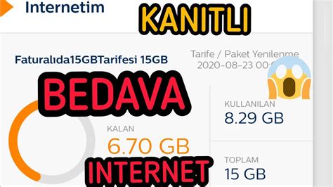 TÜRK TELEKOM BEDAVA 1 GB INTERNET KANITLI YouTube