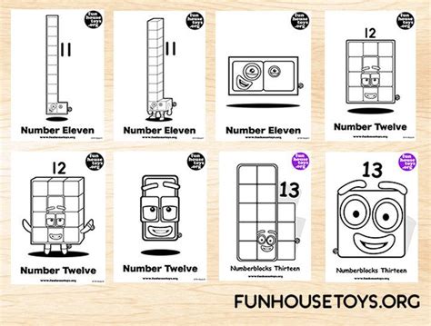 Fun House Toys Numberblocks Home Goods Coloring Pages Printable
