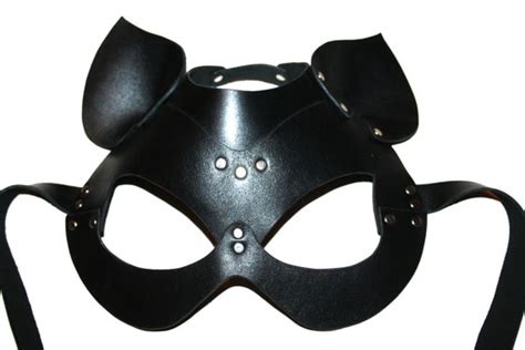 Cat Mask Sexy Bdsm Mask Leather Cat Mask Bdsm Mask Bdsm Etsy