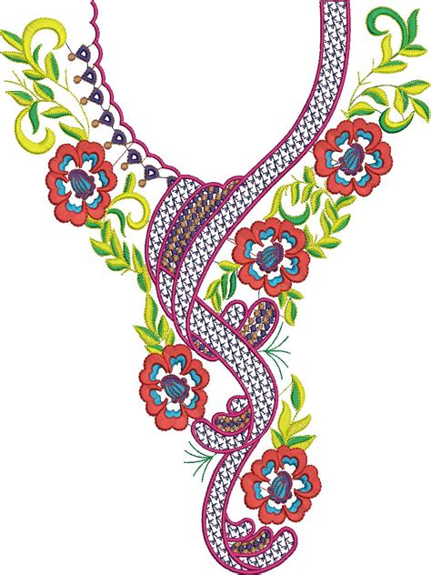 Arabic Embroidery Neck Designs Free Arabick Nick Latest Design 203