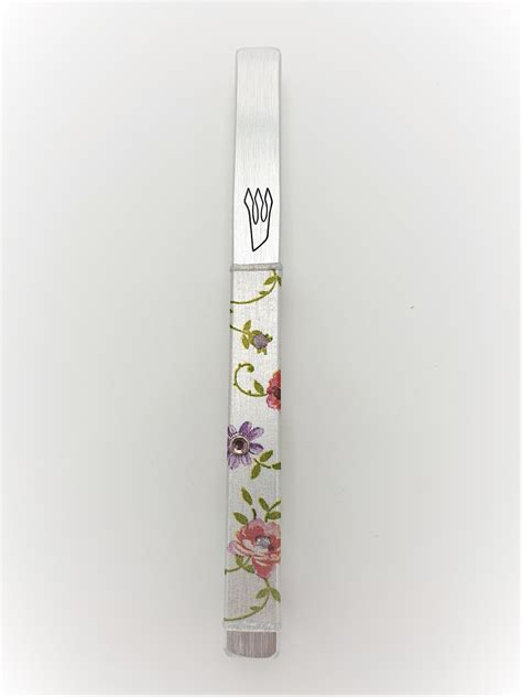 Buy Lily Art Aluminum Mezuzah Floral Design Israel