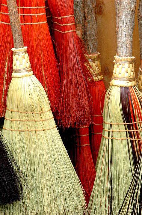 Colorful Straw Brooms Photograph By Oscar Williams Fine Art America