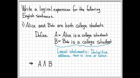 Proof And Problem Solving Logical Connectives Example 01 Youtube