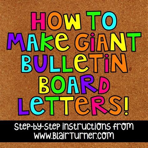 If you own a copy of microsoft powerpoint 2007 or later on mac or pc, import this template along with other free education ppt themes. How to Make Giant Bulletin Board Letters | Bulletin board letters, Classroom bulletin boards ...