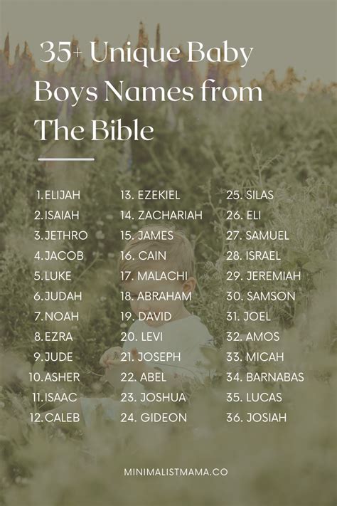 Bible Baby Names Artofit