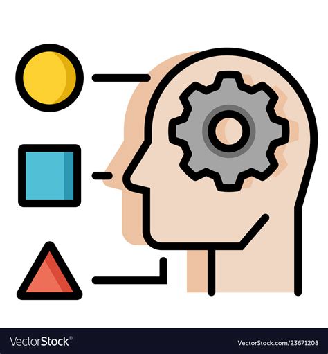 Critical Thinking Linecolor Royalty Free Vector Image