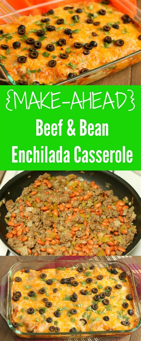 Add the chopped onion and saute until soft. Make Ahead Beef and Bean Enchilada Casserole