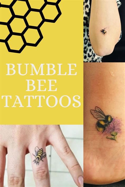 Buzzing Bumble Bee Tattoos Beautiful Meaning Tattoo Glee
