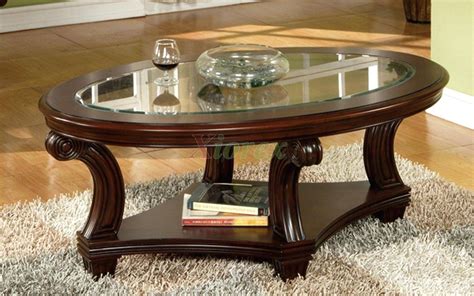 30 Collection Of Oval Glass And Wood Coffee Tables