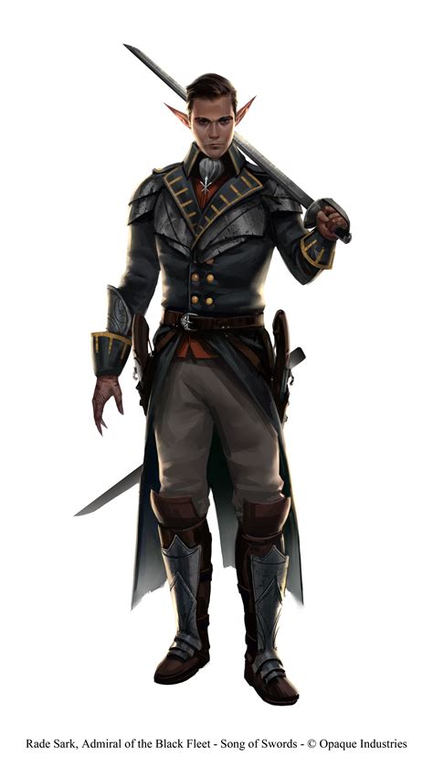 M High Elf Ranger Leather Cloak Sword Hilvl Pirate Captain Coastal