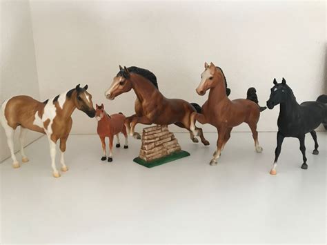 Collection Of 5 Plastic Horse Figurines