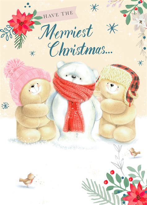 personalised forever friends snowman christmas card hallmark uk