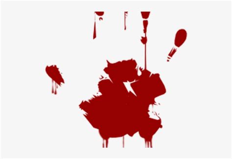 Handprint Clipart Transparent Background Blood Hand X Png