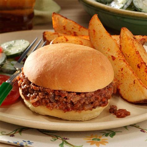 We like ours just a little stickier so added 1/2 cup water and a tablespoon of quick oats then simmered it down. Family-Pleasing Sloppy Joe Sandwiches Recipe | Taste of Home
