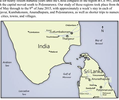 1 Map Of Southern India And Northern Sri Lanka Download Scientific