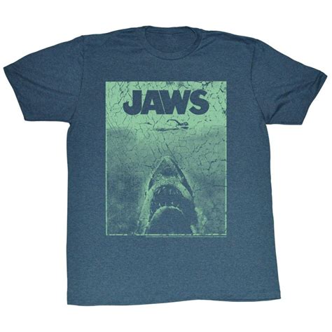 Jaws Jaws Mens Green Jaws Slim Fit T Shirt Navy Heather Walmart