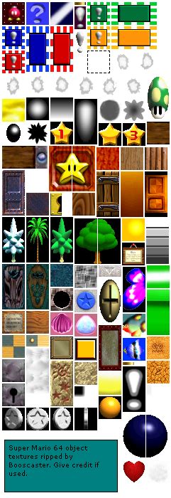 Nintendo 64 Super Mario 64 Objects The Textures Resource