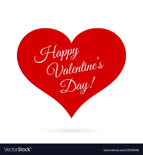 Happy Valentines Day Inside Red Heart Royalty Free Vector