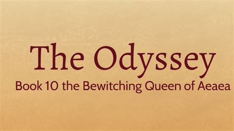 The Odyssey Book 10 By Panayioti Kounoupis