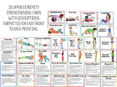 Upper Extremity Strengthening Cards And Printables For Kids Ph