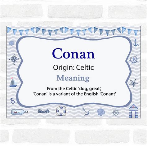 Conan Name Meaning Nautical Certificate Names With Meaning Names