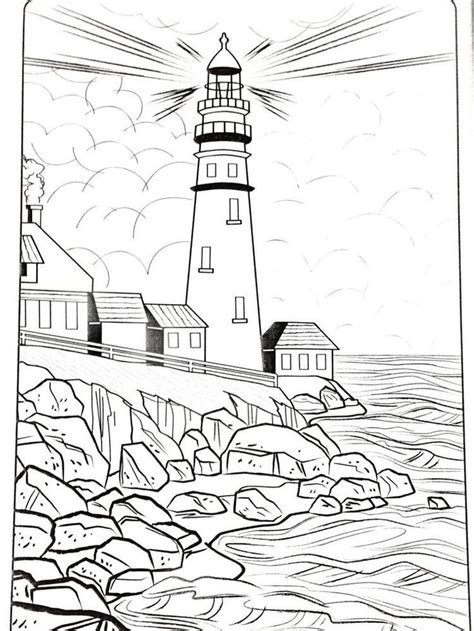 lighthouse art coloring pages    collection  lighthouse coloring page