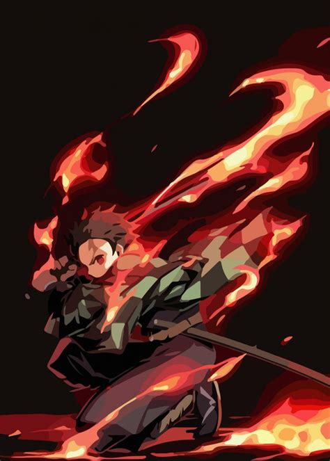 Maybe you would like to learn more about one of these? 'Anime Demon Slayer Tanjiro' Poster | art print by WallArt ...