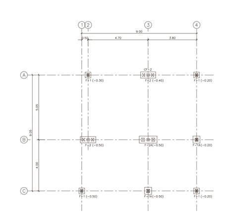 Column Layout Dwg Autocad File Free Download Cadbull