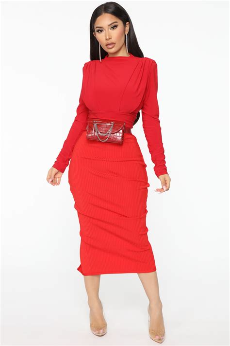 Leave An Impression Mock Neck Bodysuit Red Fashion Nova Bodysuits Fashion Nova