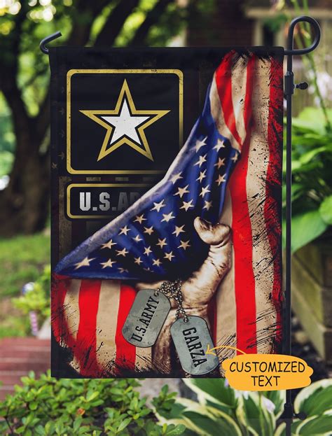 Personalized Us Army Garden Flag Veteran Day Flag Hand Etsy