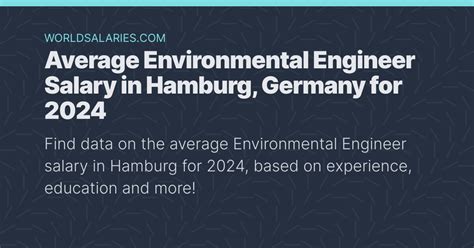 Average Environmental Engineer Salary In Hamburg Germany For 2024