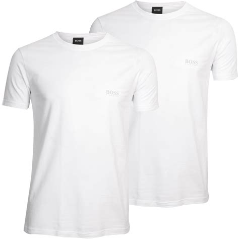 Hugo Boss 2 Pack Regular Fit Crew Neck T Shirts White Underu