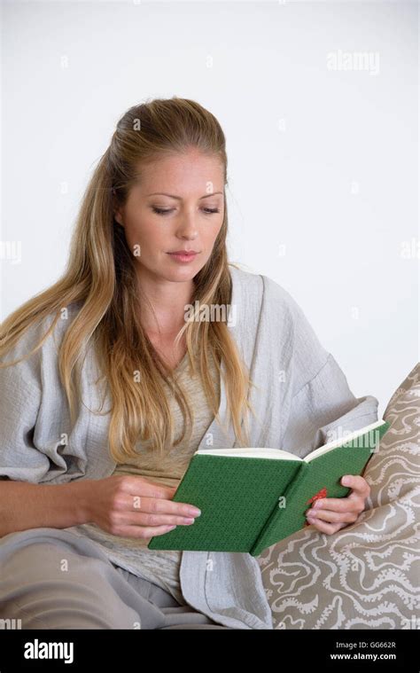 Woman Reading A Book Stock Photo Alamy