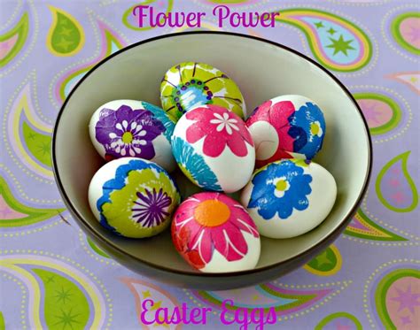 Diy Flower Power Easter Eggs Hezzi Ds Books And Cooks