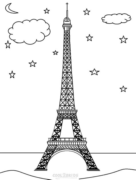 Dibujos De Torre Eiffel Para Colorear Páginas Para Imprimir Gratis