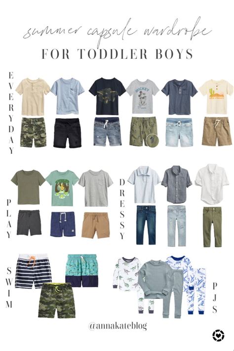 Summer Capsule Wardrobe For Toddler Boys In 2021 Boy Outfits Toddler