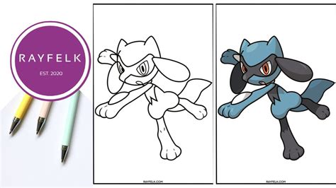 Riolu Coloring Pages Cute Riolu Pokemon Printable Coloring Pages