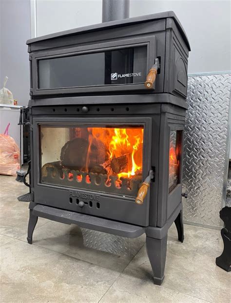 Flame Stove Retro Cast Iron Stove With Oven Flame Deco