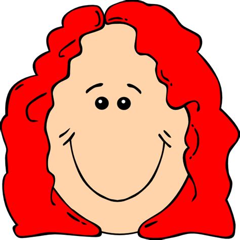 Red Hair Female Cartoon Face Clip Art At Vector Clip Art