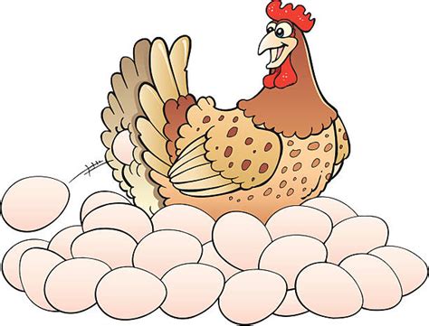 Royalty Free Chicken Laying Egg Clip Art Vector Images And Illustrations
