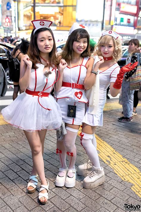 Halloween Costumes In Japan Shibuya Halloween Harajuku Girls Japanese Street Fashion Japan