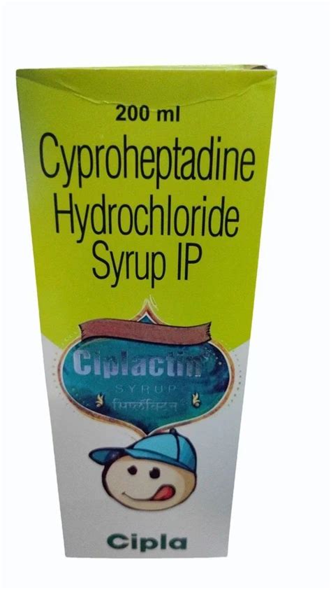 Ciplactin Cyproheptadine Hydrochloride Syrup For Appetite Stimulant