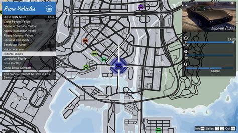 Gtav Online Rare Vehicle Map V10 A Tool Ive Been