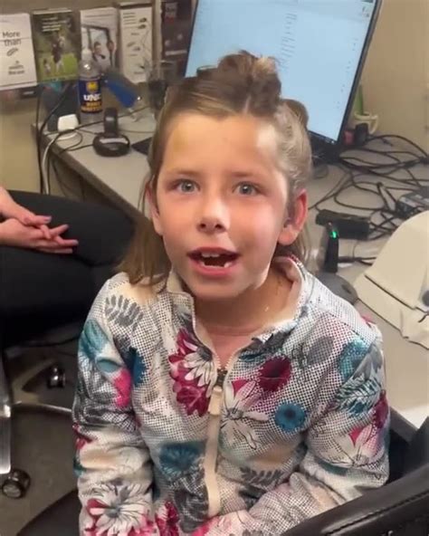 8 Year Old Girl Hears Her Own Voice For The First Time
