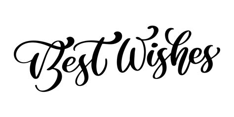 Best Wishes Hand Lettering Text Vector Illustration Hand Drawn